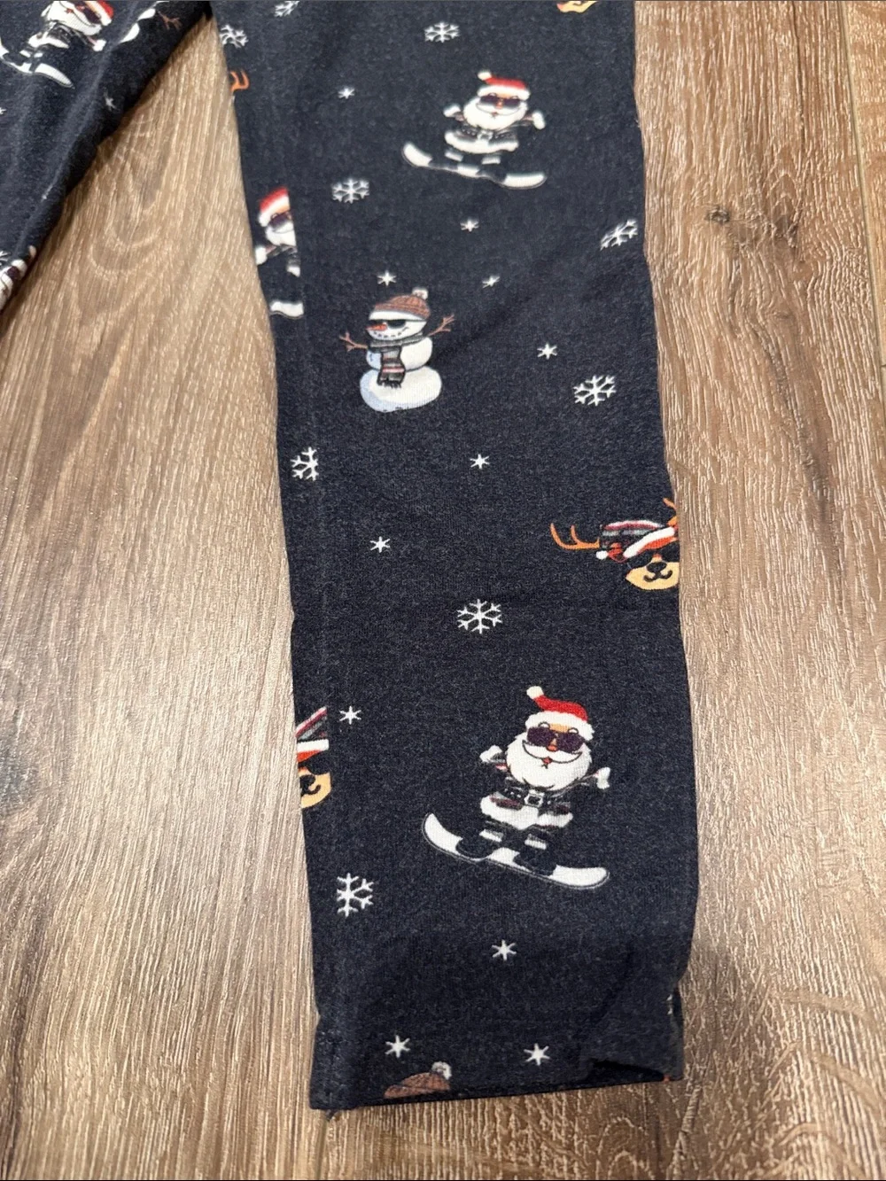 Little Bipsy Black Holiday Snowman & Reindeer Pajama Set Size: 4T